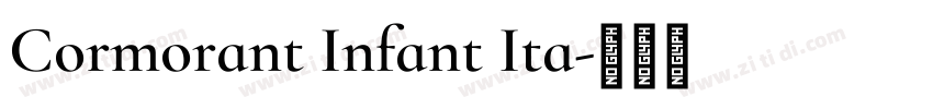 Cormorant Infant Ita字体转换
